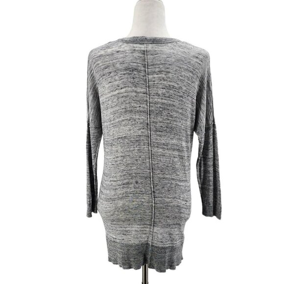 H&M L.O.G.G. Heather Gray V-neck Knit Sweater Womens Small - Picture 4 of 6